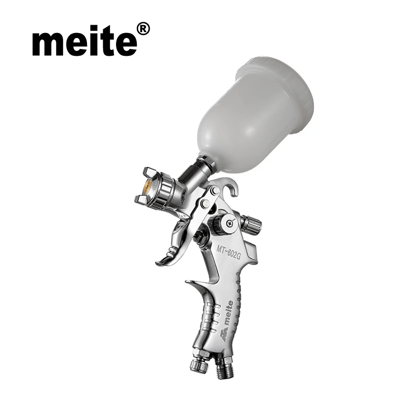 Meite MT-602G сопла 0,6 мм/0,8 мм/1,0 мм гравитационного типа мини-распылитель HVLP с 100CC чашки для небольшой площади покрытие Mar.18 обновление