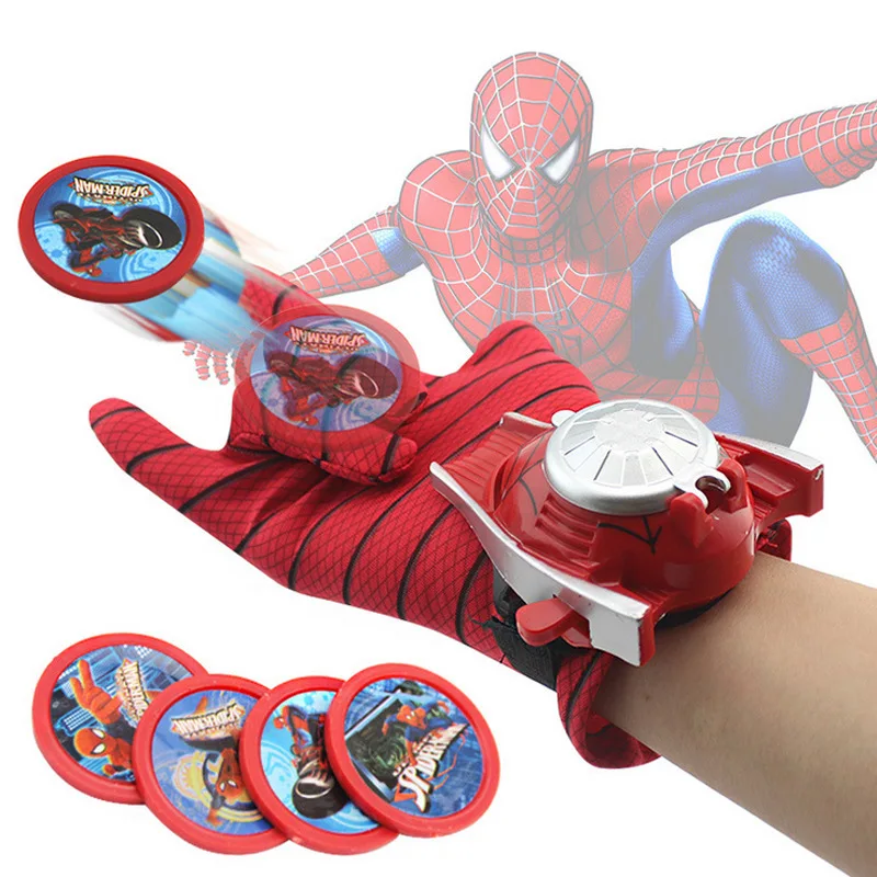 

Marvel Avengers 4 Spider-Man Gloves Captain America Launcher Hulk Anime Cos Children's Toys Iron Man Hand Action Figure Toys