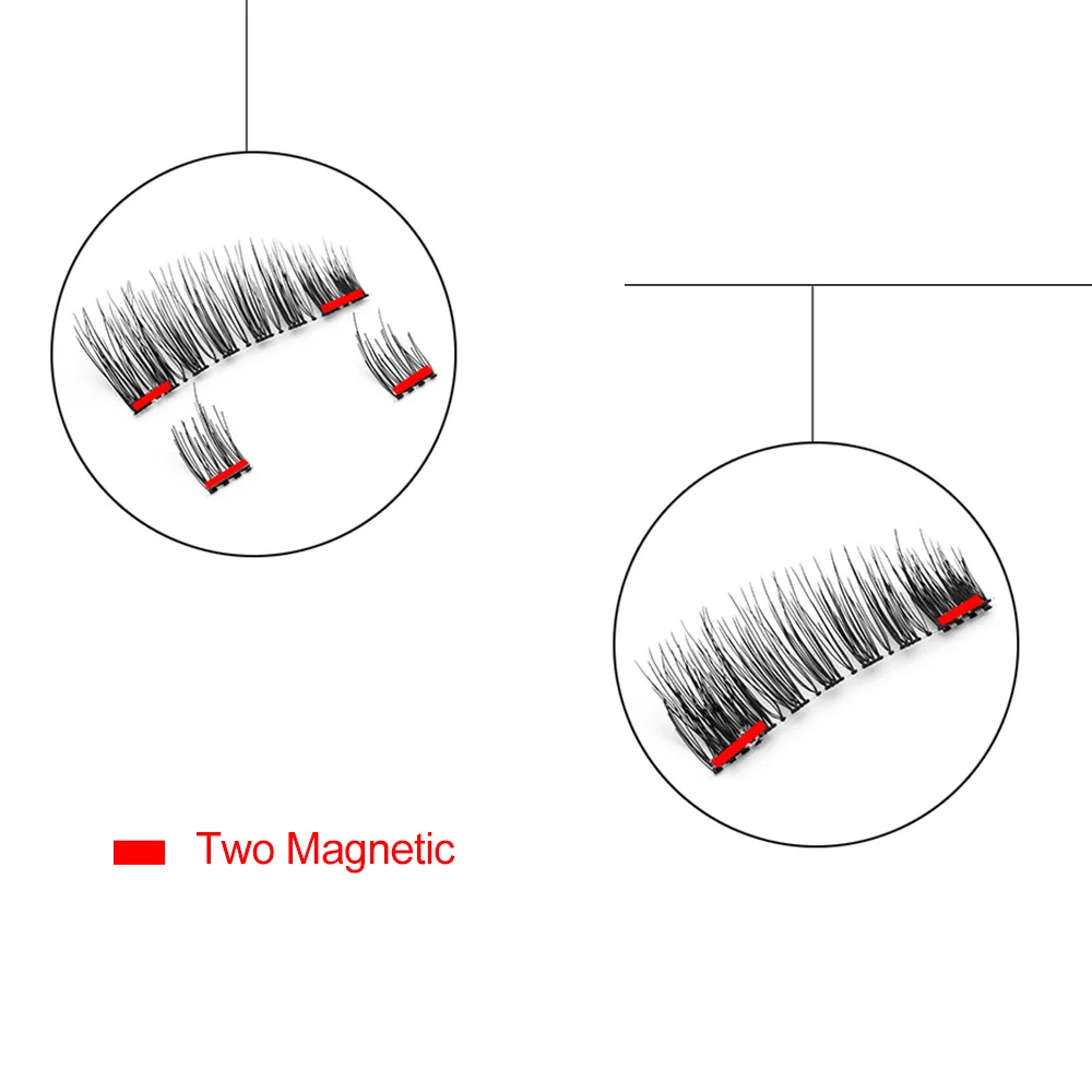 6 шт. Магнитные Дешевые Накладные ресницы невидимые магнитные ресницы норковые ресницы с пинцетом 3D норковые ресницы полные полосы ресниц