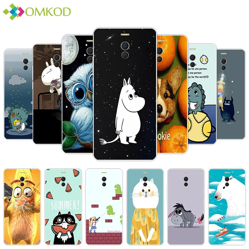 

For Meizu M6 Note Phone Case for Meizu Meilan Note 6 Utral Thin Silicone Protector Back Phone Cute Hippo Cover For Meizu M6Note