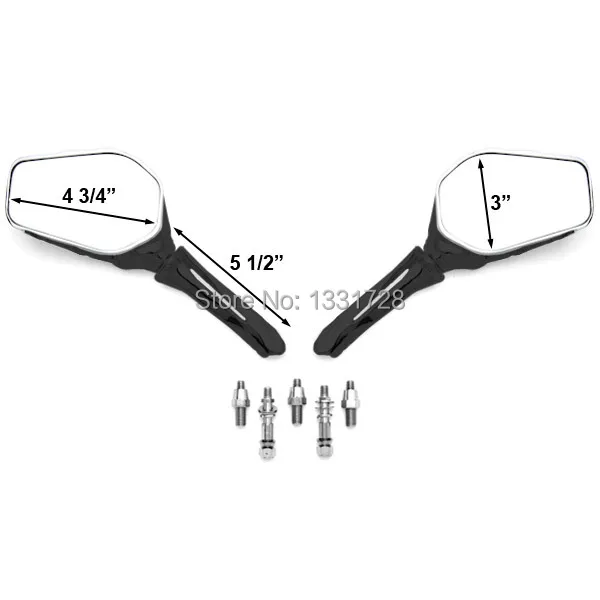 Espelhos da Motocicleta para Kawasaki Frete Grátis Preto Chrome Esqueleto Mão Vulcan vn Clássico Nomad Drifter 1500 - 2 High Quality mirror visor