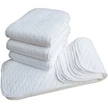 

New 5pcs Infant White Ecological Cotton Baby Cloth Diaper Washable Nappy