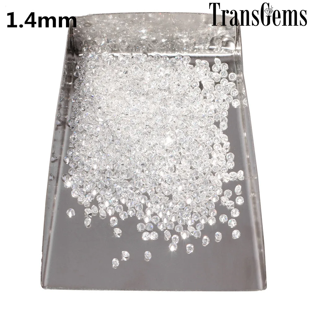 

TransGems 1.4mm=0.012 carat Total 1 CTW F Color Certified Lab Grown Moissanite Diamond Loose Bead Test Positive