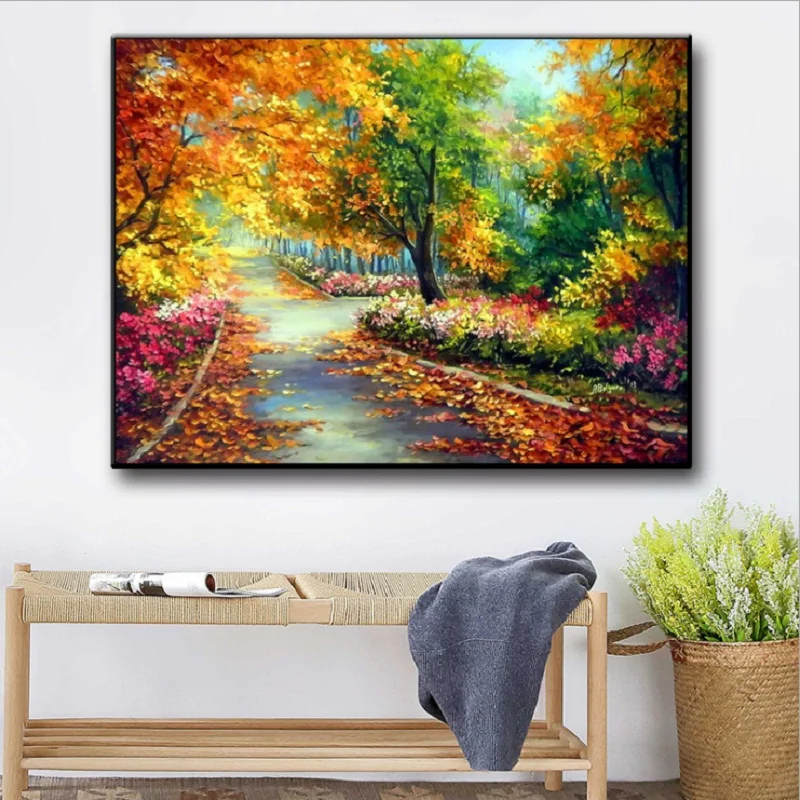 

DIY Scenic Diamond painting Europe Diamond Embroidery Full Resin drill round For home decoration accessories birthday gift