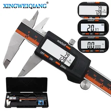 Edelstahl Digital Display Sattel 150mm Bruchteil MM Zoll Hohe Präzision Edelstahl LCD Messschieber