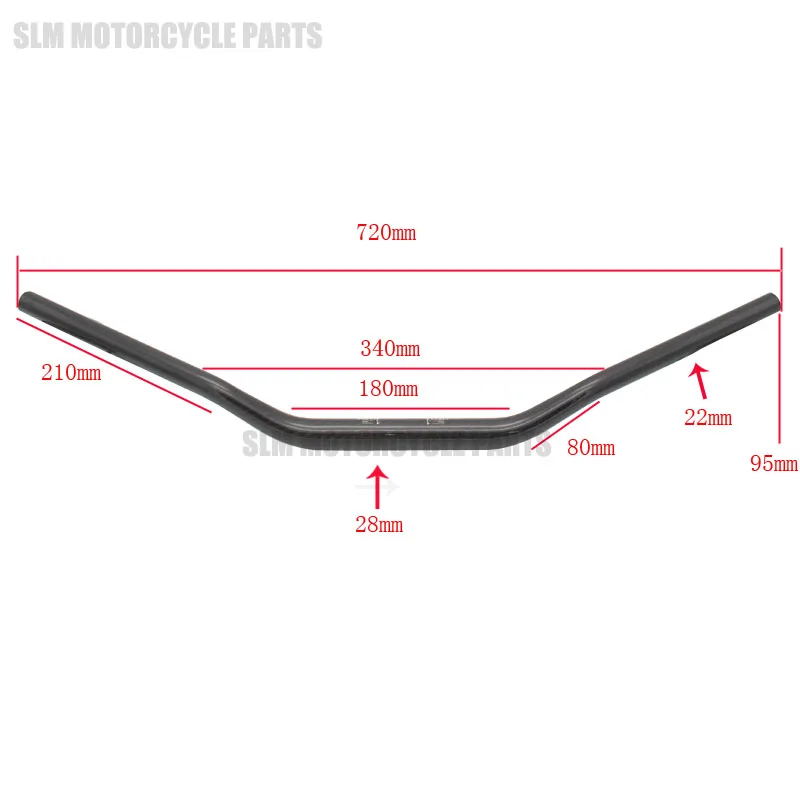Универсальный 28 мм 72 см мотоцикла углеродного волокна ручка для мотоцикла для Kawasaki Z800 Z1000 BMW R1200GS Приключения LC F800GS