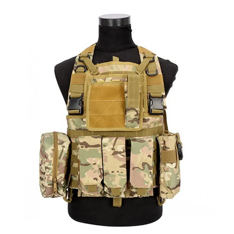 

Military RRV Tactical Vest High Quality 600D Nylon Molle System CS Protective Vest CQC Tactical Protective Equipment