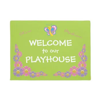 

Girls Playhouse welcome Doormat Home Decoration Entry Non-slip Door Mat Rubber Washable Floor Home