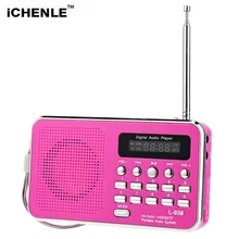 Мини fm-радио с возможностью перезарядки цифровой светодиодный MP3 Динамик плеер Портативный многофункциональная Поддержка карты памяти AUX USB ПК чехол для мобильного телефона