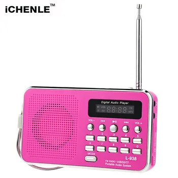 

Mini FM Radio Rechargeable Digital LED MP3 Speaker Player Portable Multifunctional Support TF Card AUX USB PC Mobile Phone