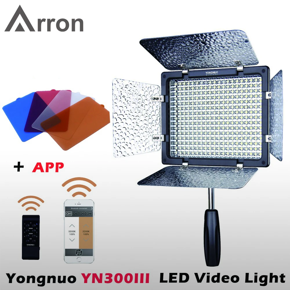 

Yongnuo YN300 III YN-300 lIl 5500K CRI95+ Pro LED Video Light with Remote Control,Support AC Power Adapter & APP Remote
