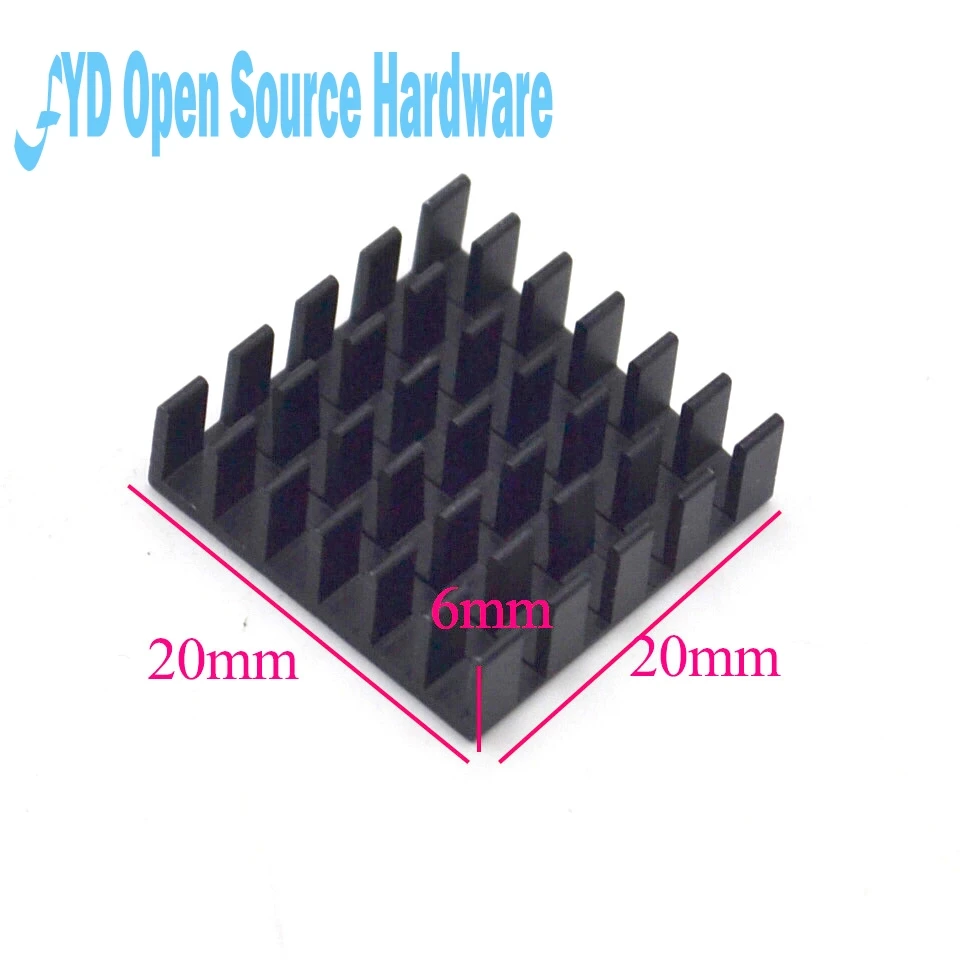 

Heat sink 20 20*6MM (black broken groove) high-quality radiator