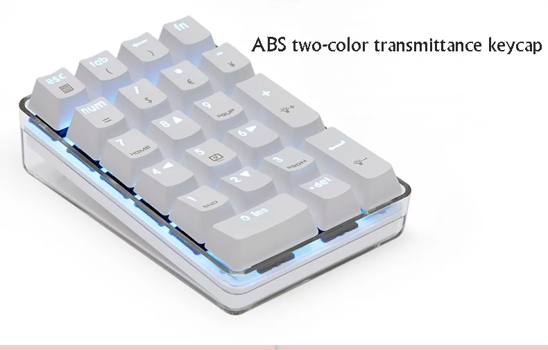 Все новые Magicforce Crystal 21 ключ USB Проводная Механическая клавиатура внешняя официальная цифровая клавиатура Cherry, Gateron Механическая ось