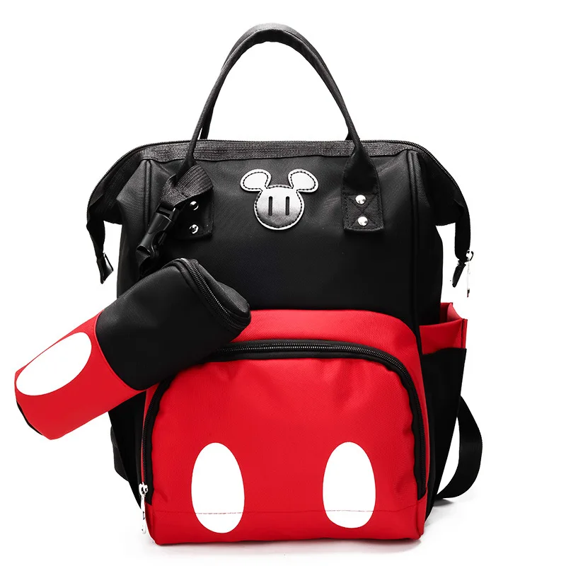 Рюкзак disney+ сумка для воды, Портативная сумка с Микки Маусом и Минни, Повседневная модная контрастная дорожная сумка для матери и ребенка