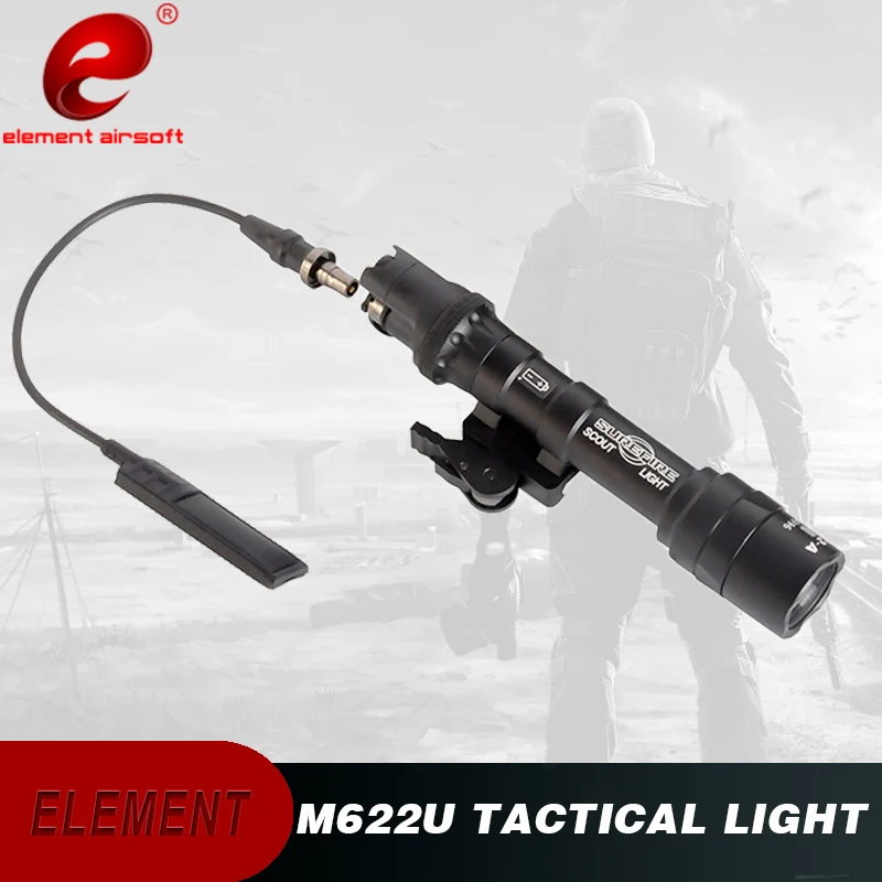 

Airsoft Element M622U Surefir Scout Light 320 Lumens Airsoft Rifle Tactical Flashlight Picatinny Weapon Gun Light EX446