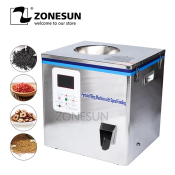 

ZONESUN Tea Packaging Machine Sachet Filling Machine Can Filling Machine Granule Medlar Automatic Weighing Machine Powder Filler