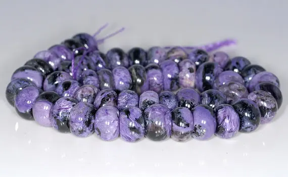 12x8 мм бусины класса А из драгоценных камней Charoite фиолетовые круглые кусочки 12x6