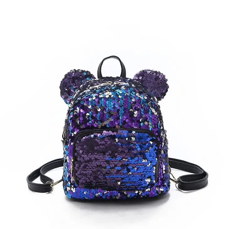 

New Sequins Backpacks Teenager School Bags For Girls PU mochila Backpack Drawstring Kids Bag glitter Girls Travel Shoulder Bags