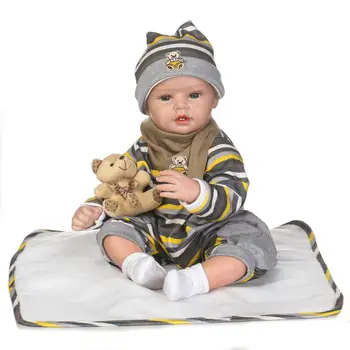 

NPK Doll reborn juguetes 22cm Silicone Reborn Boneca Realista Fashion bebe reborn boy newborn dolls toys gift