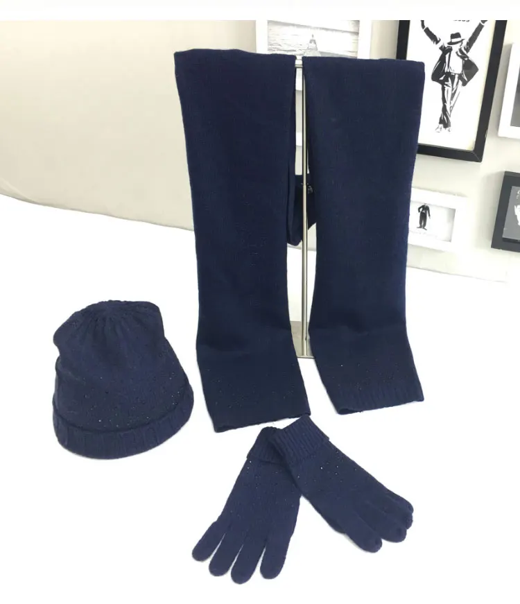  hat scarf set  Scarf, Hat & Glove Sets knitted  winter hat and scarf woman with diamond  (16)