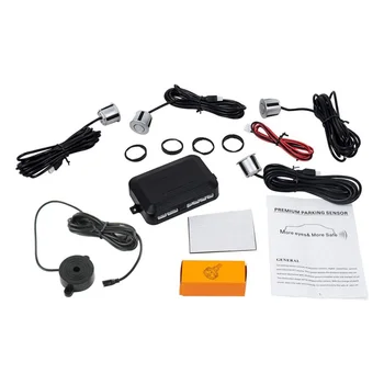 

Car Parking Sensor Kit Reverse Backup Radar Sound Alert Indicator Probe System 4 Sensors Buzzer 22mm