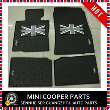 Фирменная Новинка Резиновые Материал черный автомобильные подушки с принтом флага Великобритании "Юнион Джек", Стиль коврик для ног для Mini Cooper, Countryman, R60(4 шт./компл