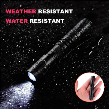 

PROBE SHINY Super Small Mini Flashlight AAA XPE-R3 LED Lamp Belt Clip Pen Light Torch Zoom Out Led Light Daily Life Waterproof