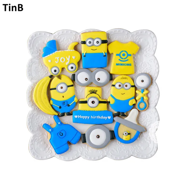cute minions cake mould stainless steel fondant cookie cutters cake decorating tools kitchen accessories sugarcraft cake