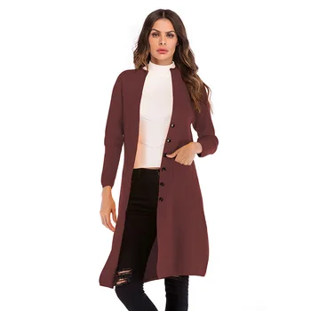 

Women's Single Breasted Sweater Autumn Winter Long Cardigan Women Casual Loose Long-sleeved Sweater Sweaters Women Invierno 2019