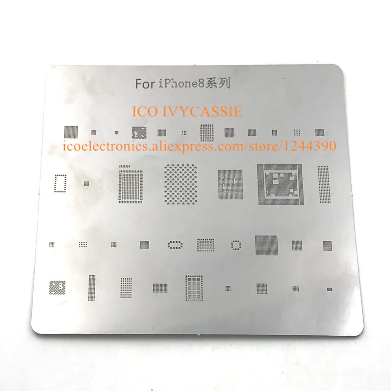 

For iPhone 8 Nand flash wifi power audio CPU RAM IC BGA Stencil BGA Direct Heating Stencil reballing Template