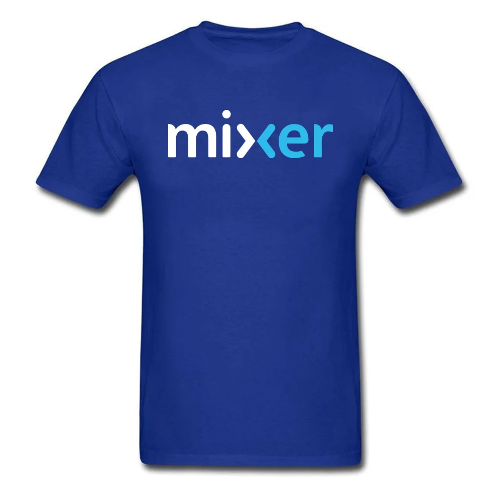 Mixer Logo Man 2018 New Design Tees Round Neck ostern Day 100% Cotton Top T-shirts 3D Printed Short Sleeve Top T-shirts Mixer Logo  blue