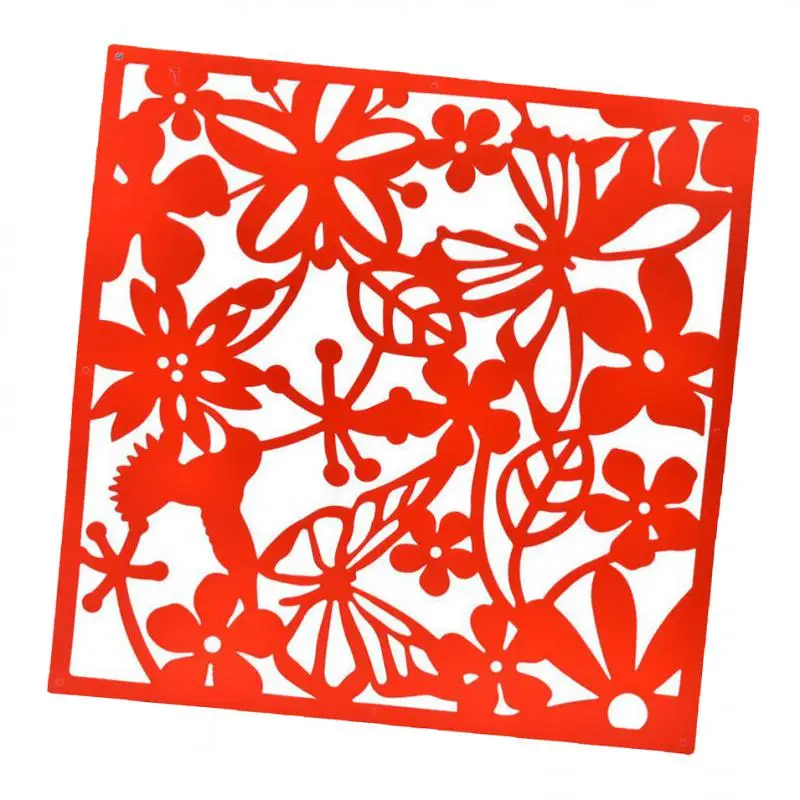 4x Butterfly Flower Hanging Curtain Room Divider Partition Wall Decor Red