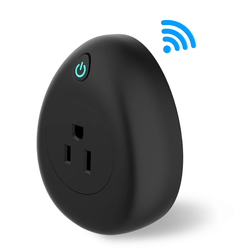 

eMylo Smart WIFI Plug USB Socket 220V Wireless Remote Control Switch Timing Voice Control For Smart Life App, Google Home Black
