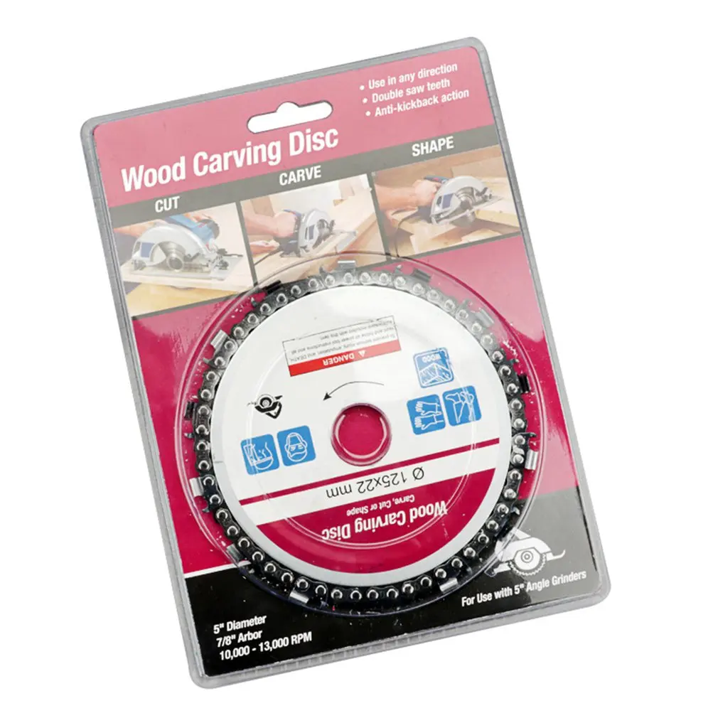 

7547A Warrior 4" 4 in. Wood Carving Disc Grinder 22 Tooth Chain 5/8"