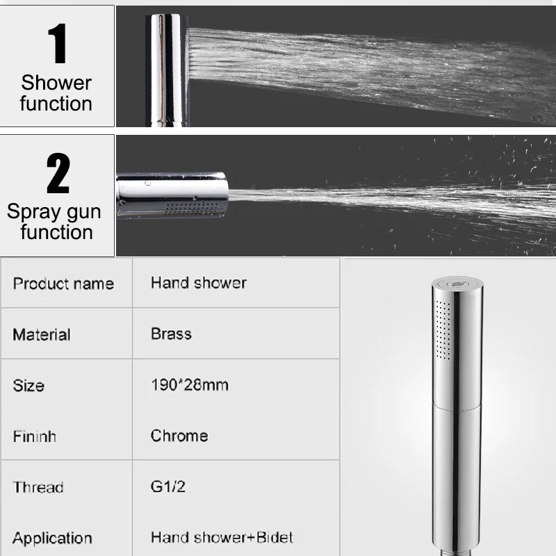 Аксессуары для ванной комнаты Душ Многофункциональный латунный ручной душ Набор/2 функции s дождь ручной душ, биде душ