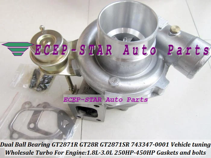 Dual Ball Bearing Turbo GT2871R GT28R GT2871SR 743347-0001 Turbine Turbocharger For Vehicle tuning 1.8L-3.0L 250HP-450HP (2)