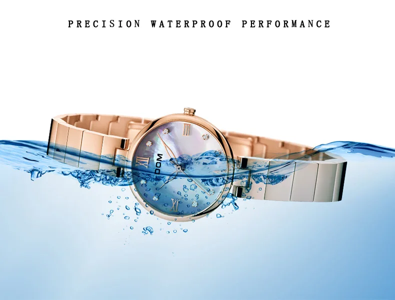 Fashion Women Watches Best Sell Star Sky Dial Clock Luxury Rose Gold Women's Bracelet Quartz Wrist Watches New G-1267G-7M