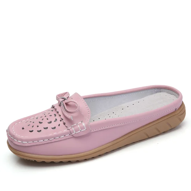 YAERNI/обувь на плоской подошве; женские летние балетки; женская летняя обувь; tenis feminino; удобная женская обувь для отдыха; - Цвет: Розовый