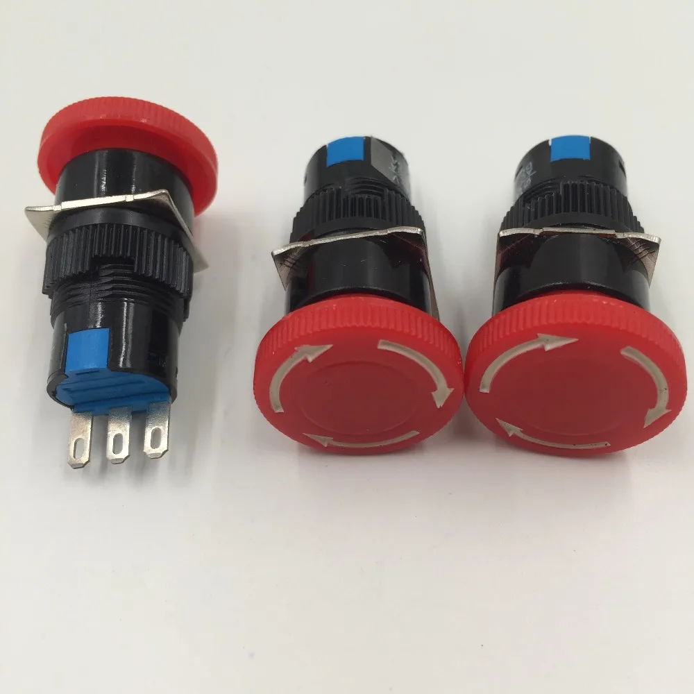 Factory Directly Wholesale Hot 16mm Mushroom emergency stop e-stop switch 3 pins NO+NC | Обустройство дома