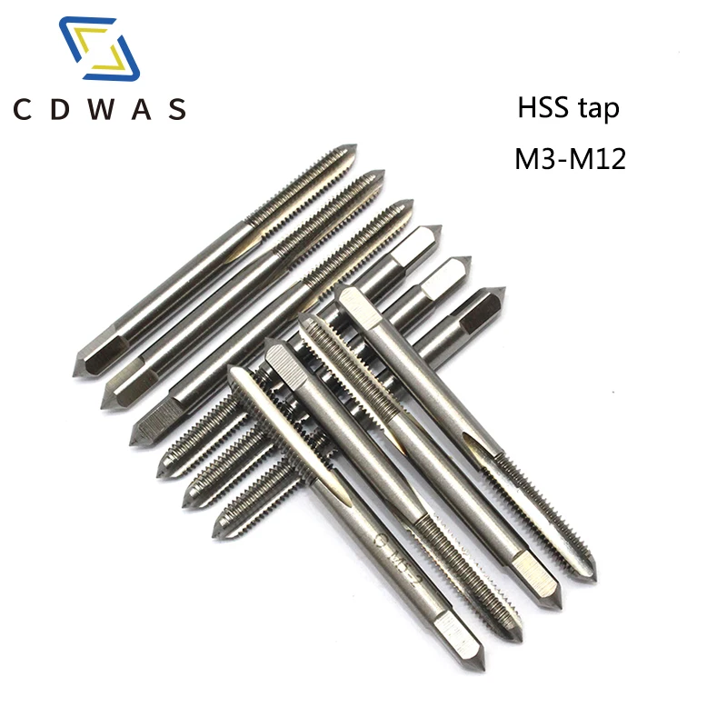 

1PC M3/M4/M5/M6/M8/M10/M12 HSS H2 HSS Machine Straight Fluted Tap Drill Set hand tool hand tap