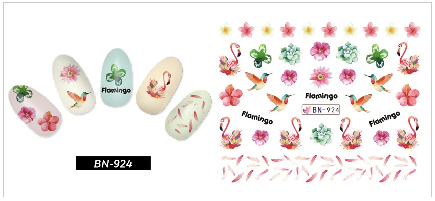 KADS наклейка для ногтей Фламинго серия ногтей переводная наклейка с водой s наклейки для ногтей Аксессуары для красоты маникюрные наконечники инструмент