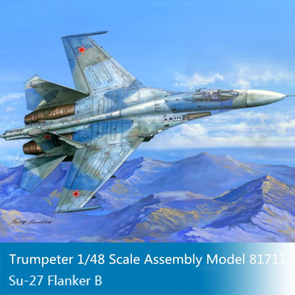 Trumpeter 81711 1 48 Scale Russian Su 27 Flanker B Military Pattern Fighter Plastic Assembly Model