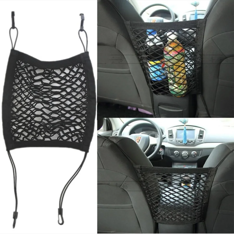 Car Truck Storage Bag Luggage Hooks Hanging Organizer Holder Pocket Car Elastic Between Seat Bag ...