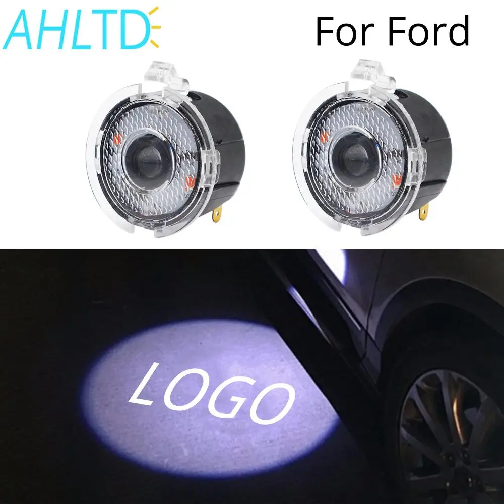 

2pcs Car Door Wireless Welcome Logo Shadow Projection Light Projector For Ford Rear View Mirror Laser Lamp 12V 5W Car Styling