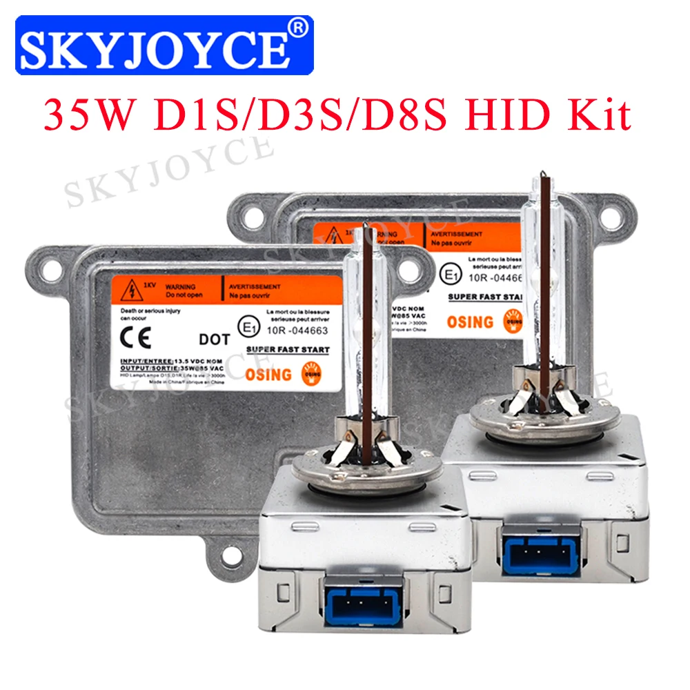

SKYJOYCE Original 35W D1S D3S D8S HID Headlight Kit 4300K 6000K HID D1S D3S Bulb D1S HID Ballast 35W 5500K D8S Bulb Ballast Kit