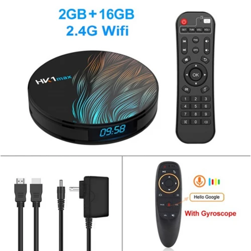 JKING HK1 Max Smart tv Box Android 9,0 4 Гб 64 Гб RK3328 1080p 4K Wifi Netflix телеприставка медиаплеер 2G 16G Android Box 9,0 - Цвет: 2GB 16GB G10 voice