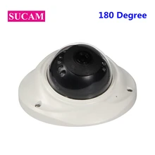 SUCAM Wide Angle 1080P IP Surveillance Camera 180 Degree Fisheye Lens White Dome Mini Indoor Home