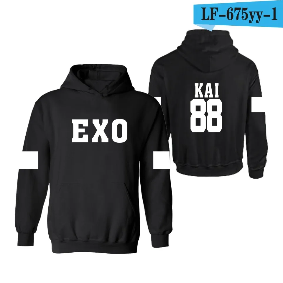 men and women EXO hoodies Hooded supremsweatshirt sweat coat streetwear trasher off white hoodie Autumn and