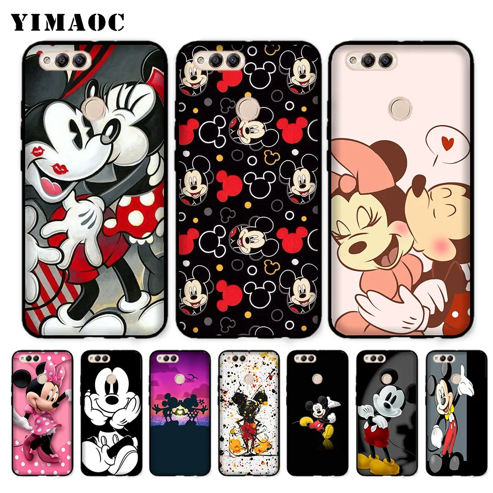 

YIMAOC Mickey Minnie Soft Case for Huawei Honor Note 10 9 Lite 8C 8X 8 Lite 7X 7A 3GB Pro 7C 6A