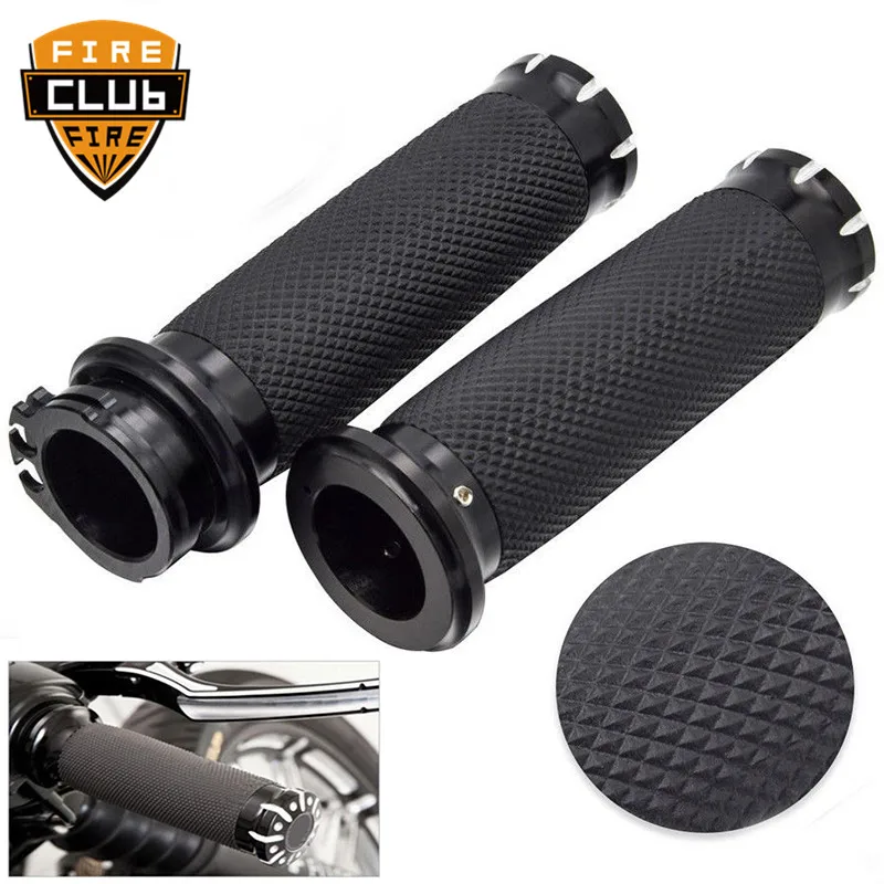 

For Harley Sportster 883 1200 Touring Dyna Softail Rubber Motorcycle Handlebar Hand Grip 1'' 25mm Handle bar Grips